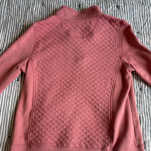 L.L.Bean Women's Quilted Quarter-Zip Pullover size L - Picture 4 of 4